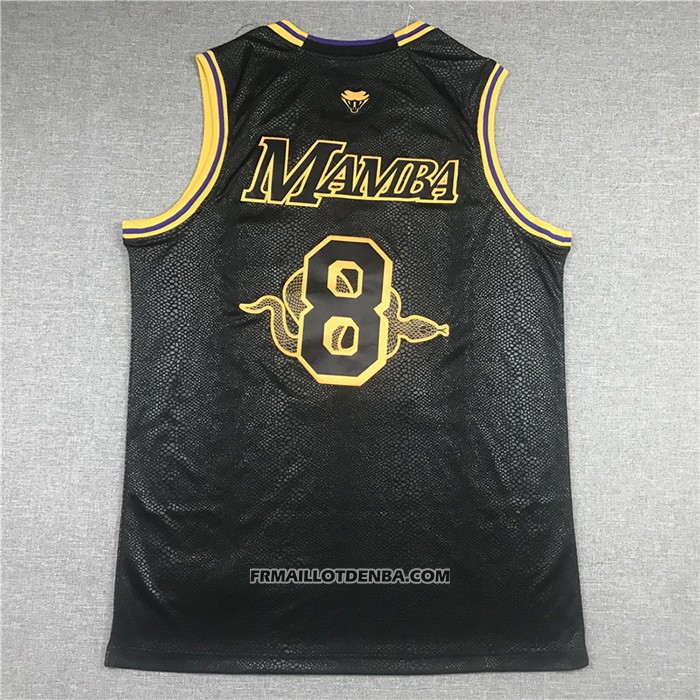 Maillot Los Angeles Lakers Kobe Bryant No 24 8 Black Mamba Noir